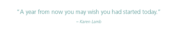 Start Today Acupuncture School Karen Lamb Quote